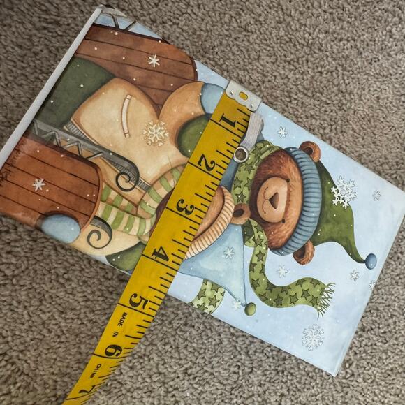 Snowy Winter Teddy Bears Lined Notebook Hardcover Thick Lots of Pages Snow - Picture 6 of 6